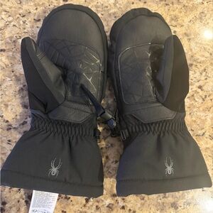 Spyder Black Insulated Mittens